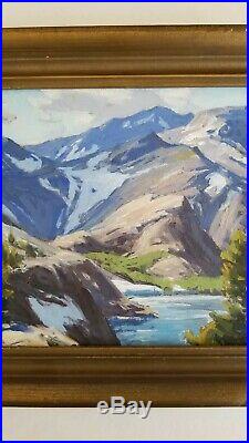 Taylor Lynde Landscape Glacier Lake Montana Oil Painting Vintage Plein Air Frame