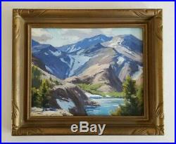 Taylor Lynde Landscape Glacier Lake Montana Oil Painting Vintage Plein Air Frame