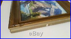 Taylor Lynde Landscape Glacier Lake Montana Oil Painting Vintage Plein Air Frame