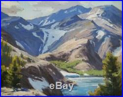 Taylor Lynde Landscape Glacier Lake Montana Oil Painting Vintage Plein Air Frame