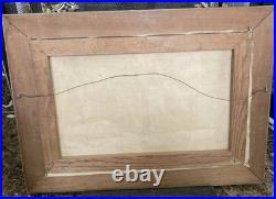 Tex Moore Western Mountain Landscape Oil Painting 24x16 Signed Vintage Framed