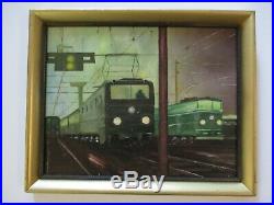 Thomas Old Railroad Station Painting Urban MID Century Train Night Vintage Mod