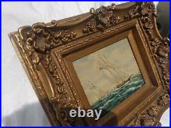 Timeless Treasures Vintage Sea And Ship Painting Signed