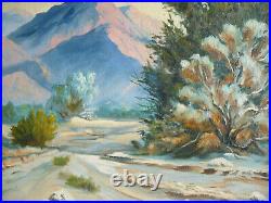 Troy Palmer, Vintage Desert Oil Landscape Calif California Plein Air Smoke Tree