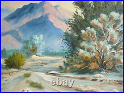 Troy Palmer, Vintage Desert Oil Landscape Calif California Plein Air Smoke Tree