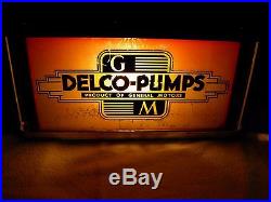 Ultra Rare, Vintage Gm Delco Pumps General Motors Lighted Rev Paint Sign, Wow