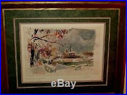 UNIQUE! VINTAGE ORIGINAL Signed Gregoire WithC Notre Dame Paris, France, Cityscape