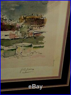 UNIQUE! VINTAGE ORIGINAL Signed Gregoire WithC Notre Dame Paris, France, Cityscape