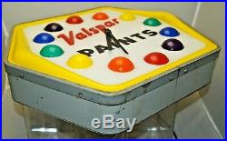 VERY RARE Vintage 1940s 50s Lighted Valspar Paints Advertising Clock Sign