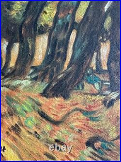 VINCENT VAN GOGH oil painting on canvas, vtg stamped signed