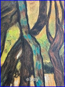 VINCENT VAN GOGH oil painting on canvas, vtg stamped signed