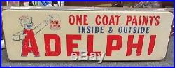 VINTAGE 1940s ADEPHI PAINT CO LIGHT UP ADVERTISING SIGN OZONE PARK, NY VERY RARE
