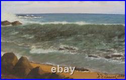 VINTAGE 1969 M N DURAND Original SIGNED OIL PAINTING OCEAN BEACH HAWAII CALIF