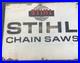 VINTAGE 1970s STIHL Hand painted SIGN OLD CHAINSAW LUMBER JACK TREE CUTTER