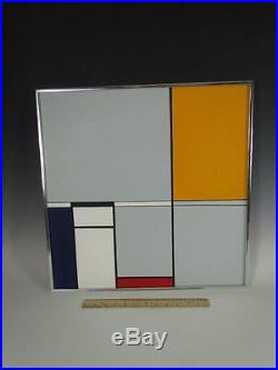 VINTAGE 1990s MID CENTURY MODERNIST SLEEK LINE ABSTRACT signed HINCHEY