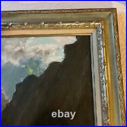 VINTAGE 70s Hawaiian landscape hand painted original oil PAINTING signed