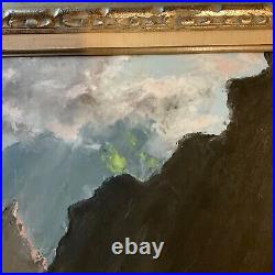 VINTAGE 70s Hawaiian landscape hand painted original oil PAINTING signed