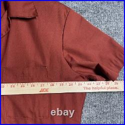 VINTAGE 70s Muskies Inc Hand Painted Advertising Sign Dickies Coveralls Size M