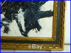 VINTAGE ABSTRACT EXPRESSIONIST ACTION PAINTING MID CENTURY MODERN Signed