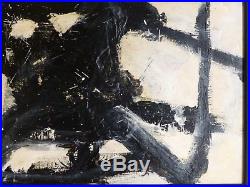 VINTAGE ABSTRACT EXPRESSIONIST ACTION PAINTING MID CENTURY MODERN Signed #1