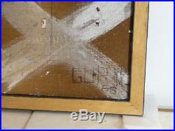 VINTAGE ABSTRACT EXPRESSIONIST ACTION PAINTING MID CENTURY MODERN Signed #1