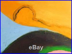 VINTAGE ABSTRACT EXPRESSIONIST OIL PAINTING Colorist Mid Century Modern Signed