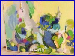 VINTAGE ABSTRACT EXPRESSIONIST OIL PAINTING MATISSE PALETTE MID CENTURY Signed