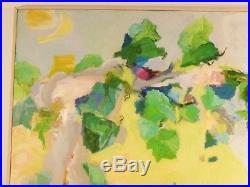 VINTAGE ABSTRACT EXPRESSIONIST OIL PAINTING MATISSE PALETTE MID CENTURY Signed