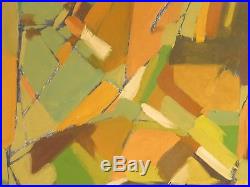 VINTAGE ABSTRACT EXPRESSIONIST OIL PAINTING MID CENTURY Charles Domsky signed 58