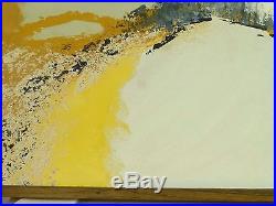 VINTAGE ABSTRACT EXPRESSIONIST OIL PAINTING Mid Century Modern New York Signed