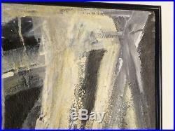 VINTAGE ABSTRACT EXPRESSIONIST OIL PAINTING Mid Century Modern Signed 1968