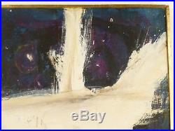 VINTAGE ABSTRACT MODERNIST ACTION PAINTING MID CENTURY MODERN Signed