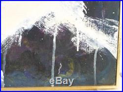 VINTAGE ABSTRACT MODERNIST ACTION PAINTING MID CENTURY MODERN Signed