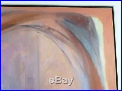 VINTAGE ABSTRACT MODERNIST OIL PAINTING MID CENTURY MODERN LARGE Signed