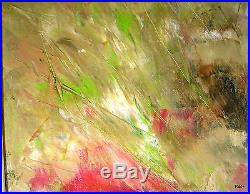 VINTAGE ABSTRACT MODERNIST OIL PAINTING Mid Century Modern Signed 1962