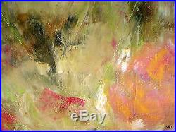 VINTAGE ABSTRACT MODERNIST OIL PAINTING Mid Century Modern Signed 1962