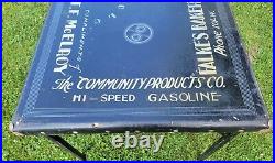 VINTAGE ADVERTISING SAMSON FOLDING TABLE HAND PAINTED HI SPEED GAS Use As Sign