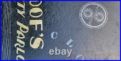 VINTAGE ADVERTISING SAMSON FOLDING TABLE HAND PAINTED HI SPEED GAS Use As Sign