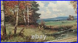 VINTAGE ART Robert Wood pine and birch Framed Reproduction Print SIGNED