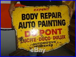 Vintage Dupont Automotive Repair Paint Sign