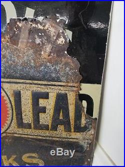 VINTAGE Detroit lead PAINTS SINGLE SIDED SIGN 19X28 INCHES