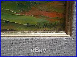 Vintage Emil Nolde German Artist Oil On Canvas Signed