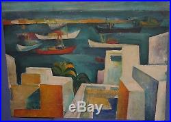 Vintage French Fauvist Landscape Seascape Oil Painting Signed Raoul Dufy