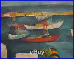 Vintage French Fauvist Landscape Seascape Oil Painting Signed Raoul Dufy