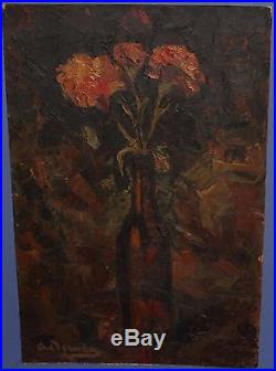 Vintage French Fauvist Still Life Oil Painting Signed A. Derain