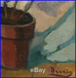 Vintage French Fauvist Still Life Oil Painting Signed Derain
