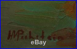 Vintage German Expressionist Landscape Oil Painting Signed H. M. Pechstein