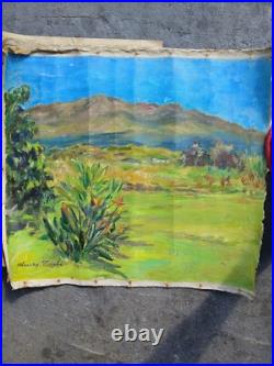 VINTAGE HAWAIIAN LANDSCAPE PAINTINGS 1940s/1950s MAUNA LOA MAUNA KEA Sold AS IS