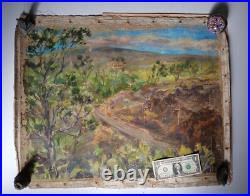 VINTAGE HAWAIIAN LANDSCAPE PAINTINGS 1940s/1950s MAUNA LOA MAUNA KEA Sold AS IS