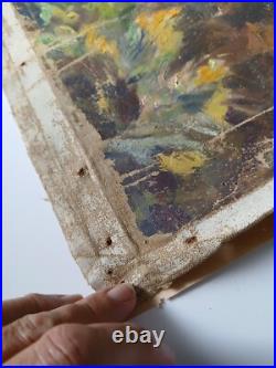 VINTAGE HAWAIIAN LANDSCAPE PAINTINGS 1940s/1950s MAUNA LOA MAUNA KEA Sold AS IS
